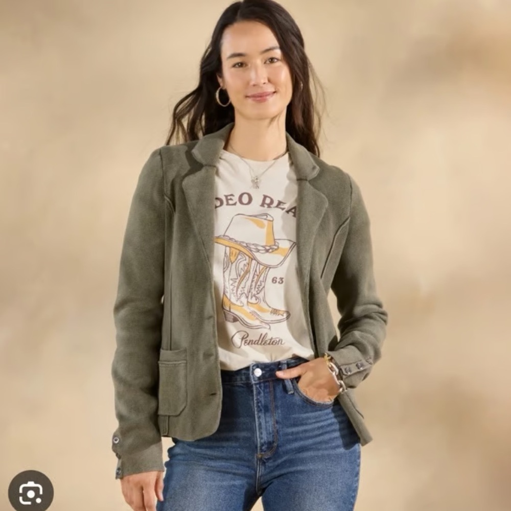 NWOT Sundance Sweater Blazer in Olive Green Size PXL